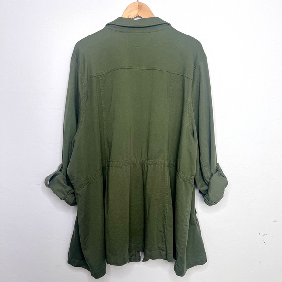 Torrid Utility Jacket, Olive Green Zip up - Picture 8 of 16